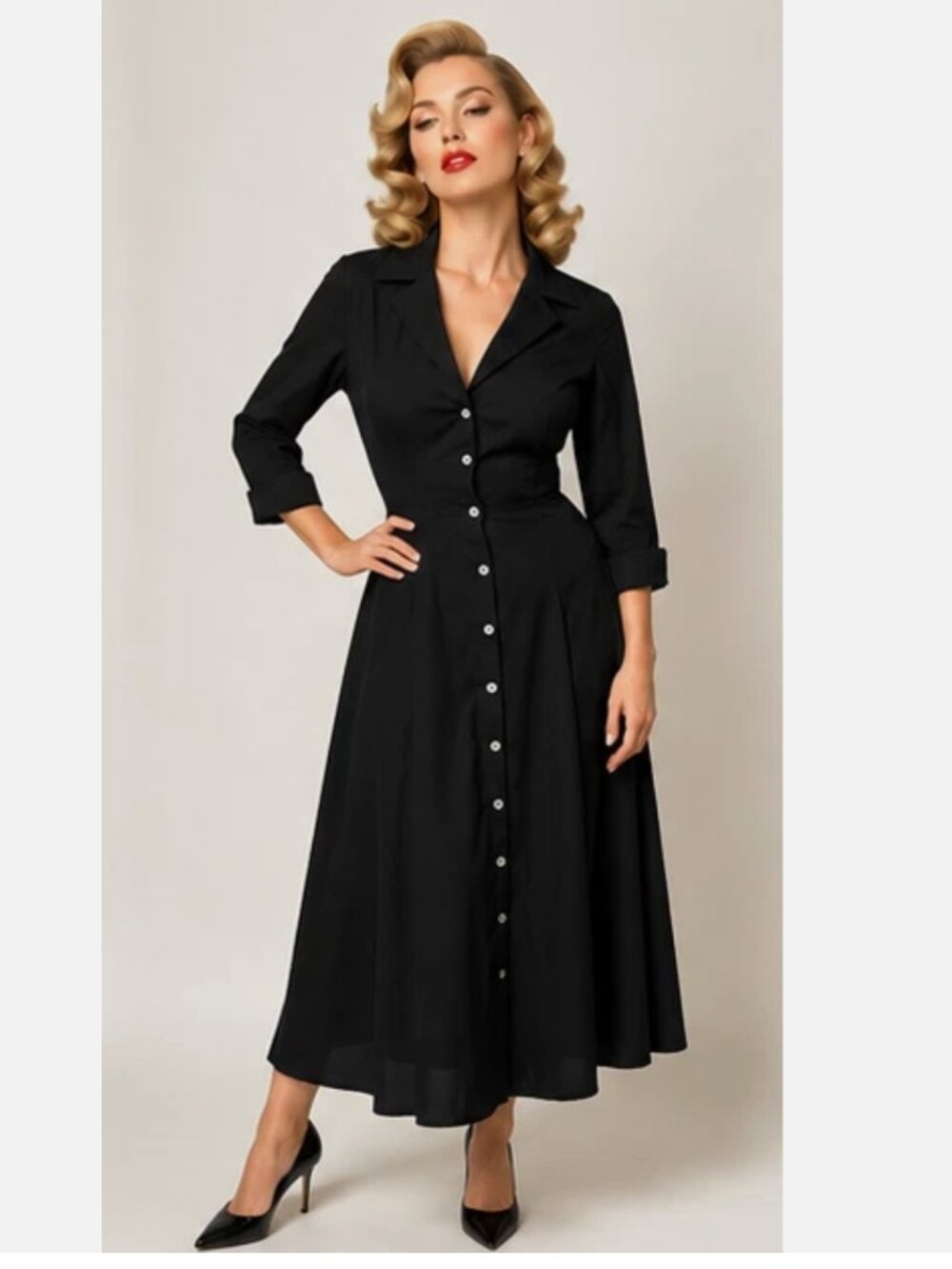 Shirtwaist Sexy 50's Dress W Sz Small